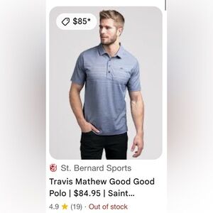 Men’s Travis Mathew Polo Shirt size XL